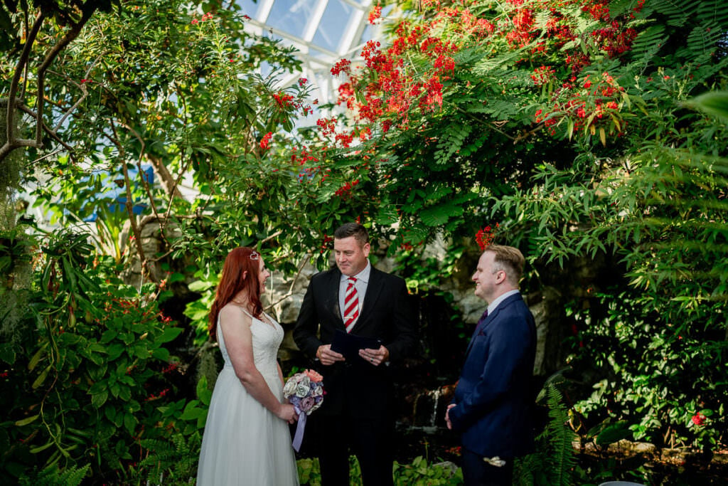 Butterfly house wedding photos