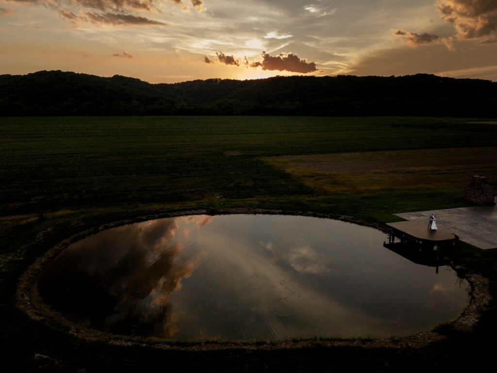 Drone photo Brookdale farm wedding silo point 1 wedding photographer McKinley G Photography